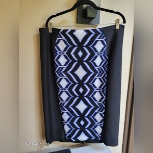 EUC Lane Bryant Black Skirt w/Tribal Detail (Skirt Only)